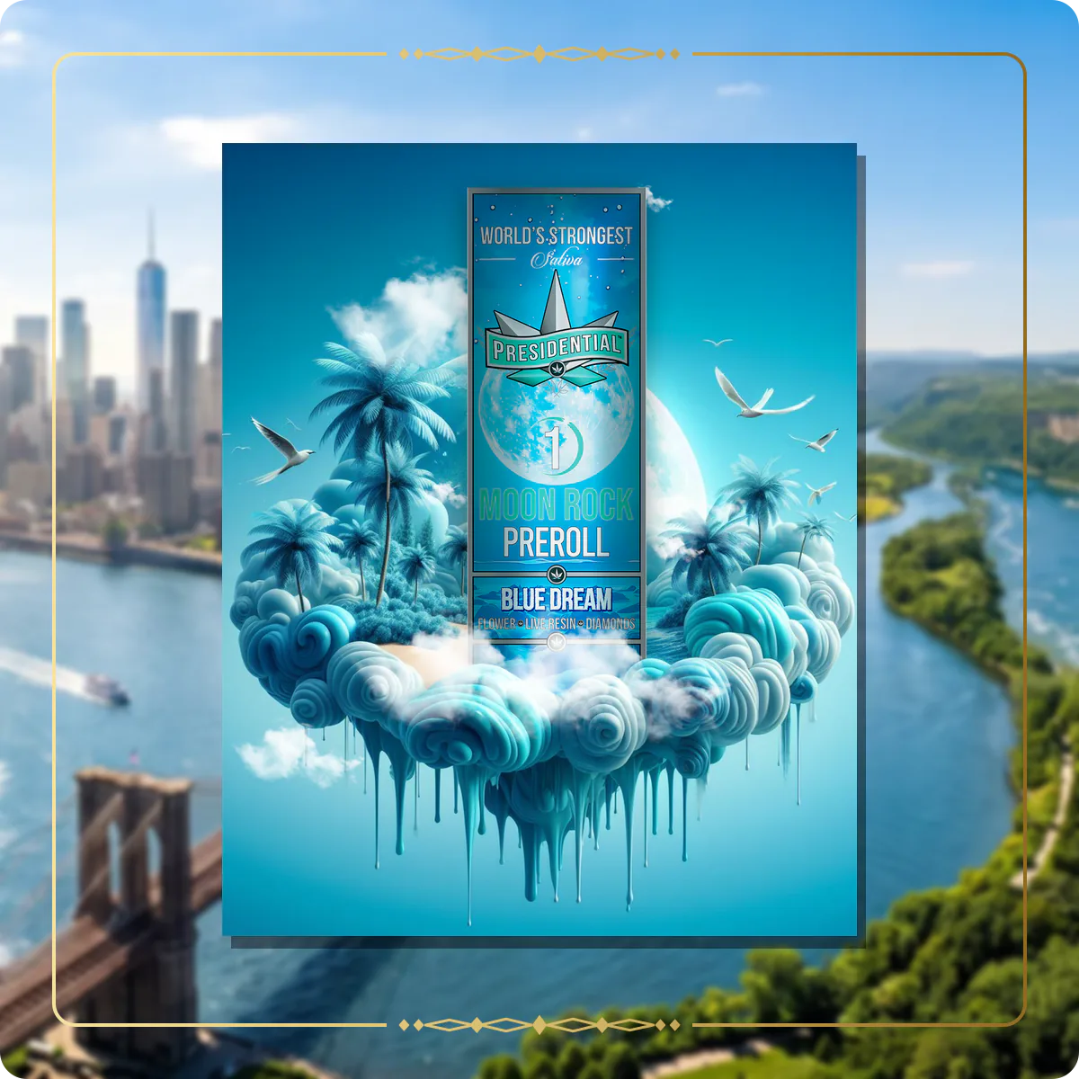 Blue Dream Presidential pre-roll variant 2 for the New York retailers page