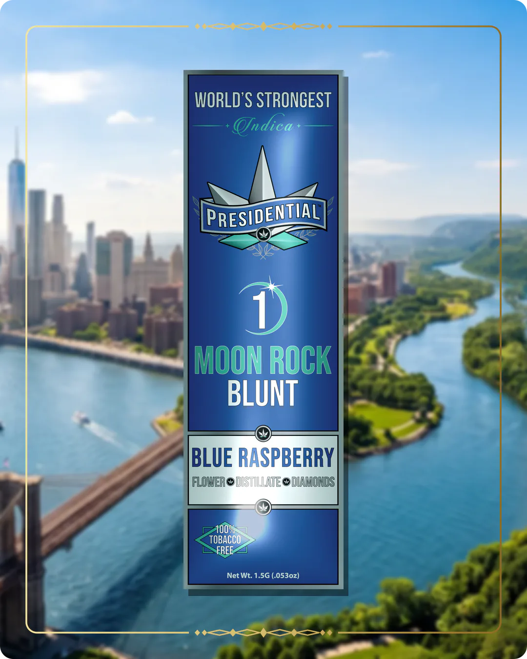 Blue Raspberry Presidential blunt variant 2 for the New York Silver page