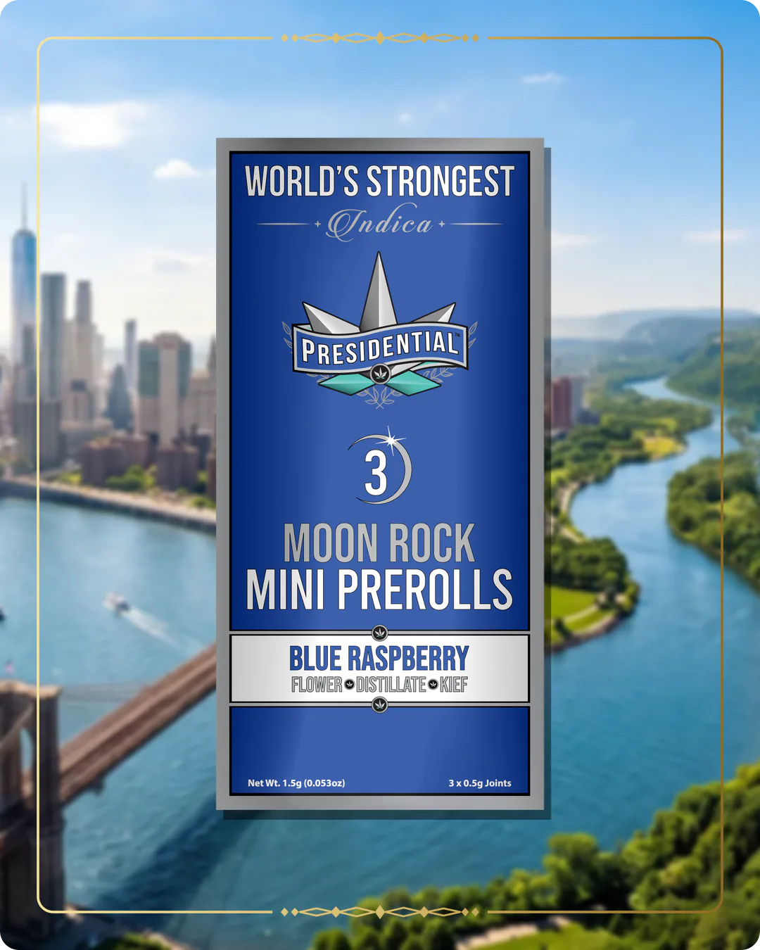 Blue Raspberry Presidential mini for the New York Silver page