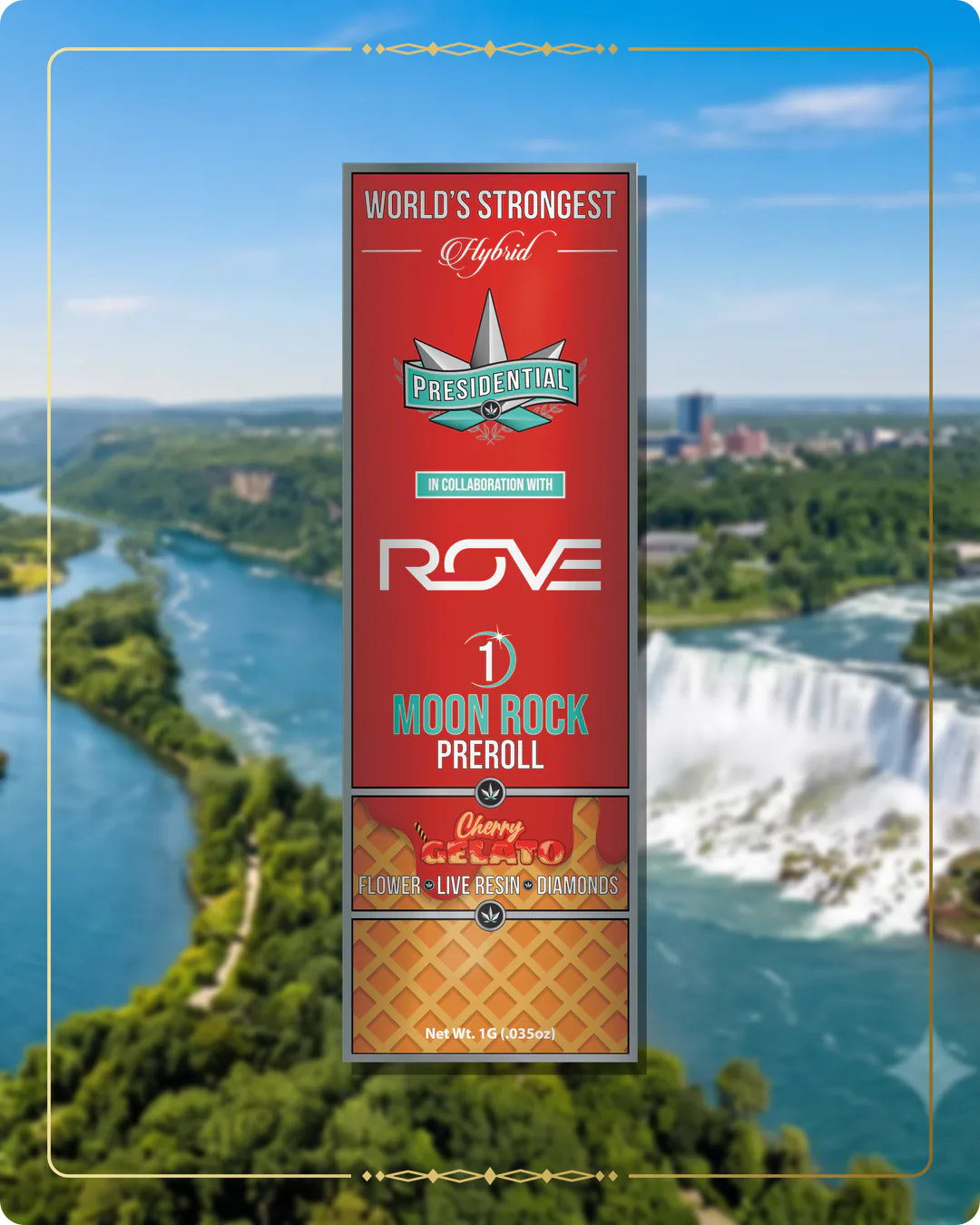 Cherry Gelato Presidential pre-roll for the New York pre-rolls page