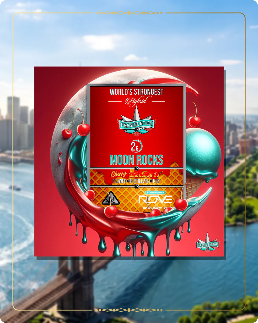 Cherry Gelato Presidential Moon Rock variant 3 for the New York Moon Rocks page