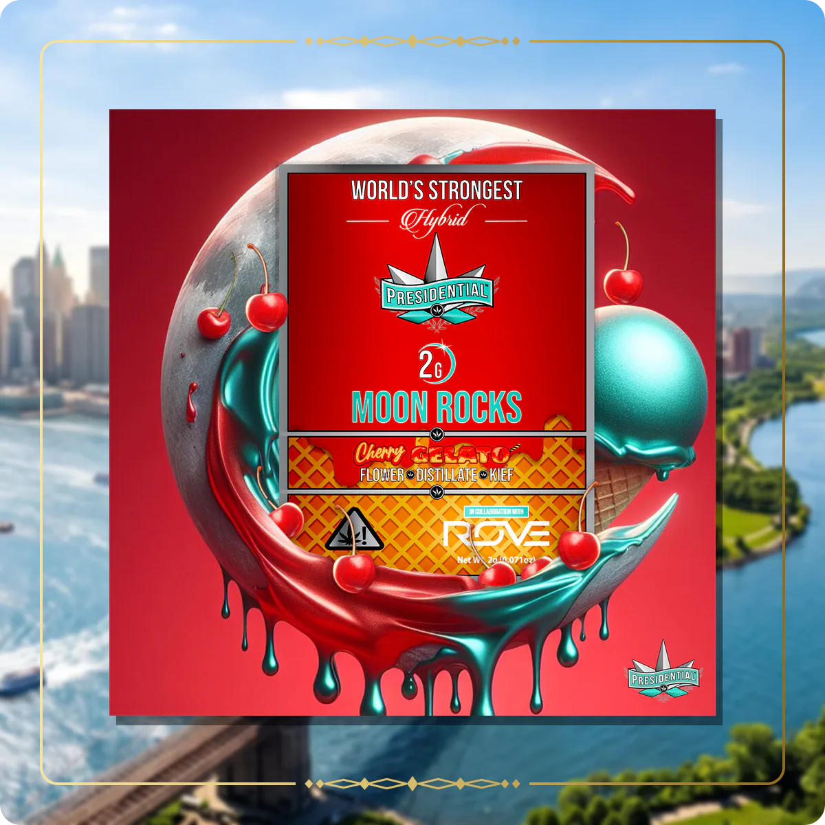 Cherry Gelato Presidential Moon Rock variant 3 for the New York Gold page