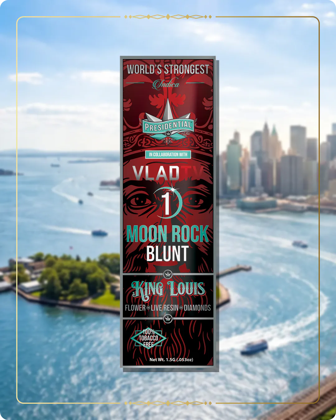 King Louis Presidential blunt variant 2 for the New York Find Us page