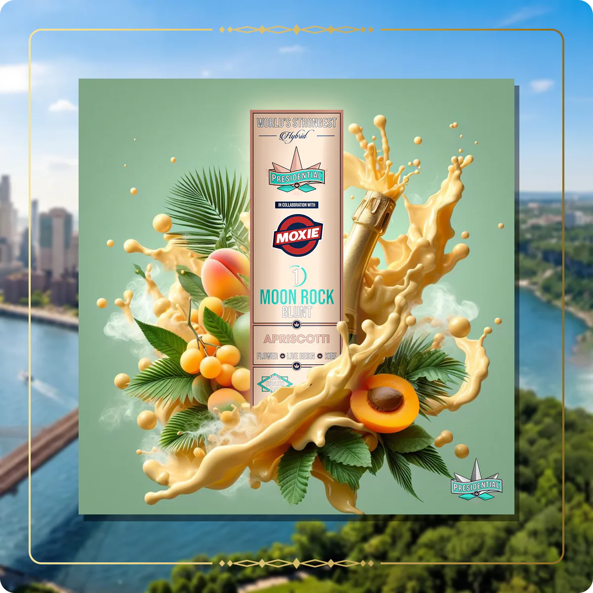 Apricotti Presidential blunt for the New York Find Us page