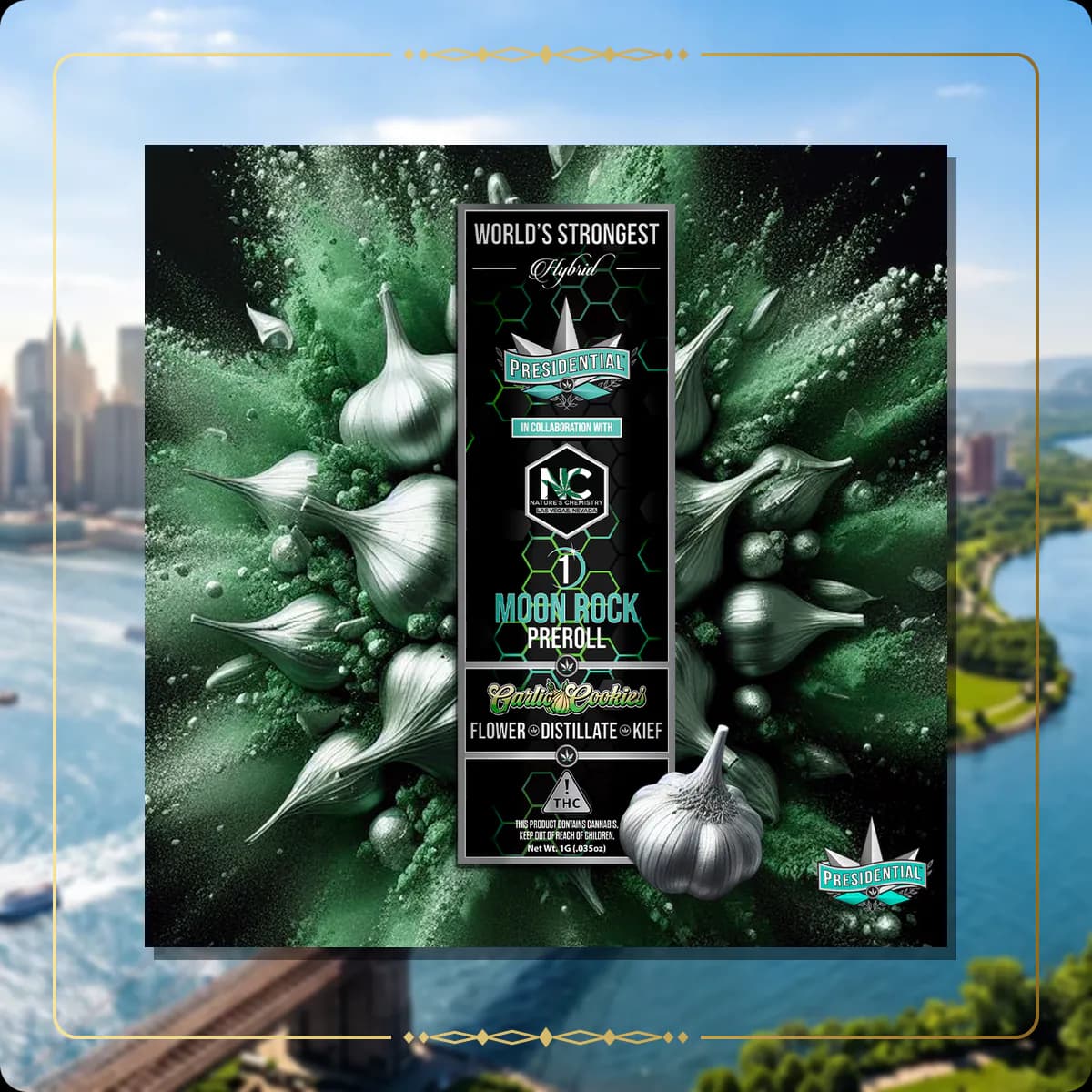 Garlic Cookies Presidential pre-roll variant 2 for the New York pre-rolls page