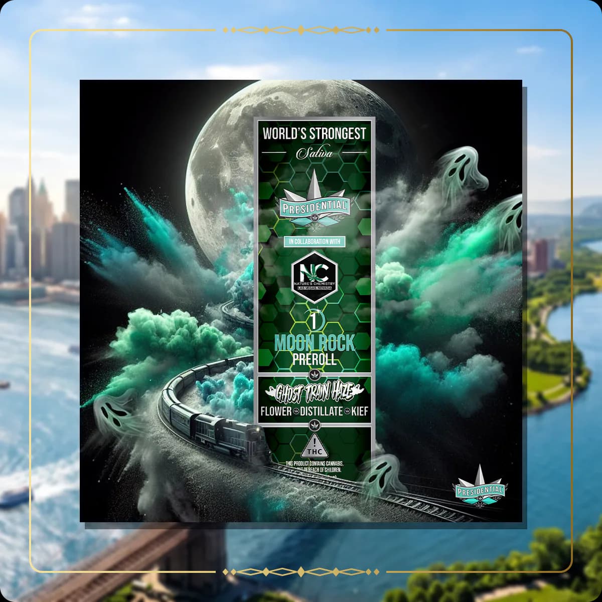 Ghost Haze Train Presidential pre-roll variant 2 for the New York pre-rolls page