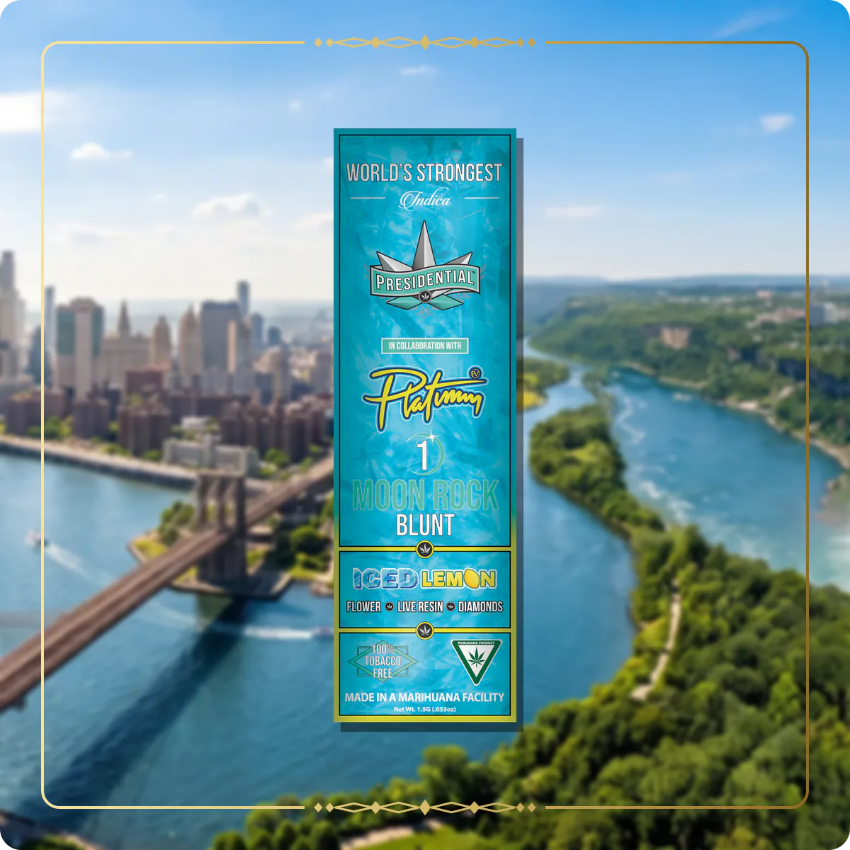 Iced Lemon Presidential blunt for the New York blunts page