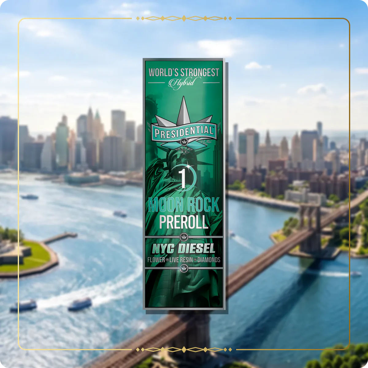 NYC Diesel Presidential pre-roll variant 2 for the New York Gold page