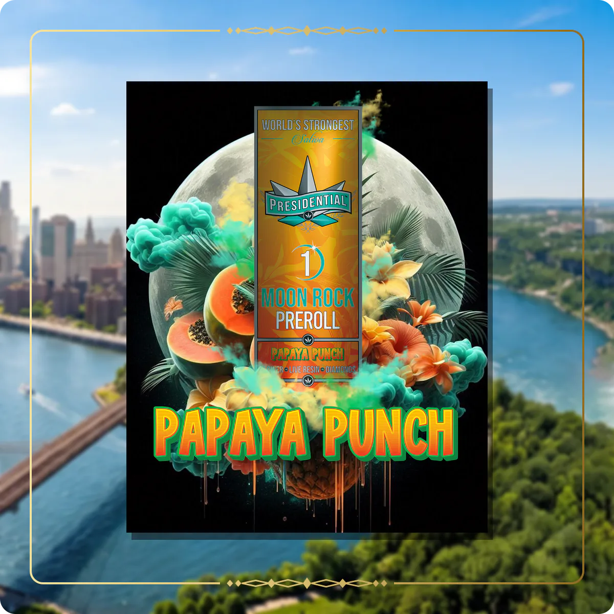 Papaya Punch Presidential pre-roll for the New York Gold page