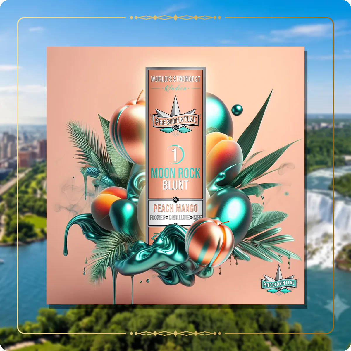 Peach Mango Presidential blunt for the New York Silver page
