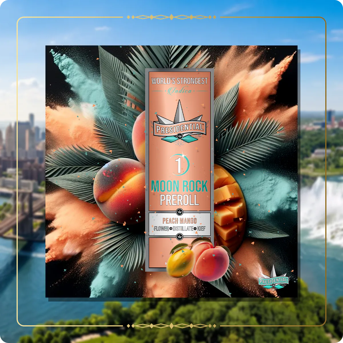 Peach Mango Presidential pre-roll variant 2 for the New York Silver page