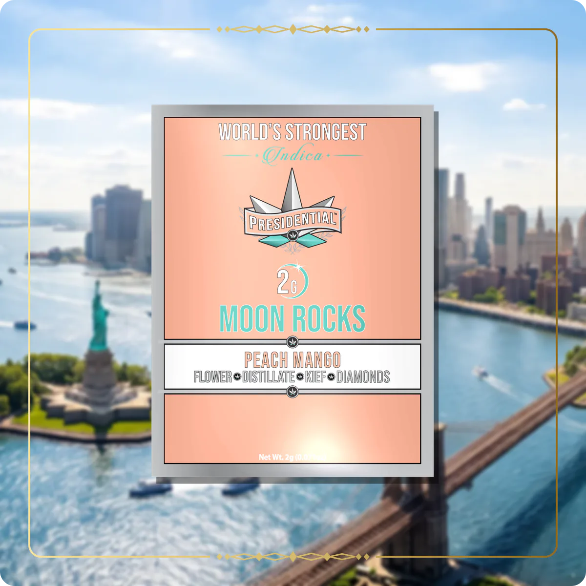 Peach Mango Presidential Moon Rock for the New York Silver page