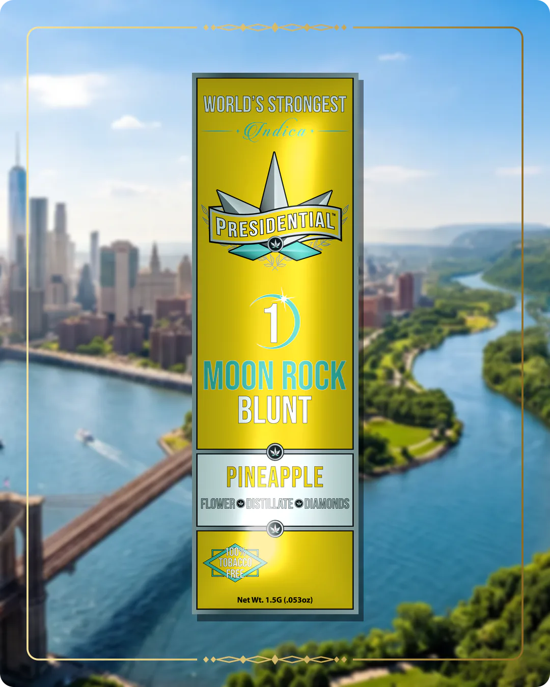 Pineapple Presidential blunt variant 2 for the New York market page