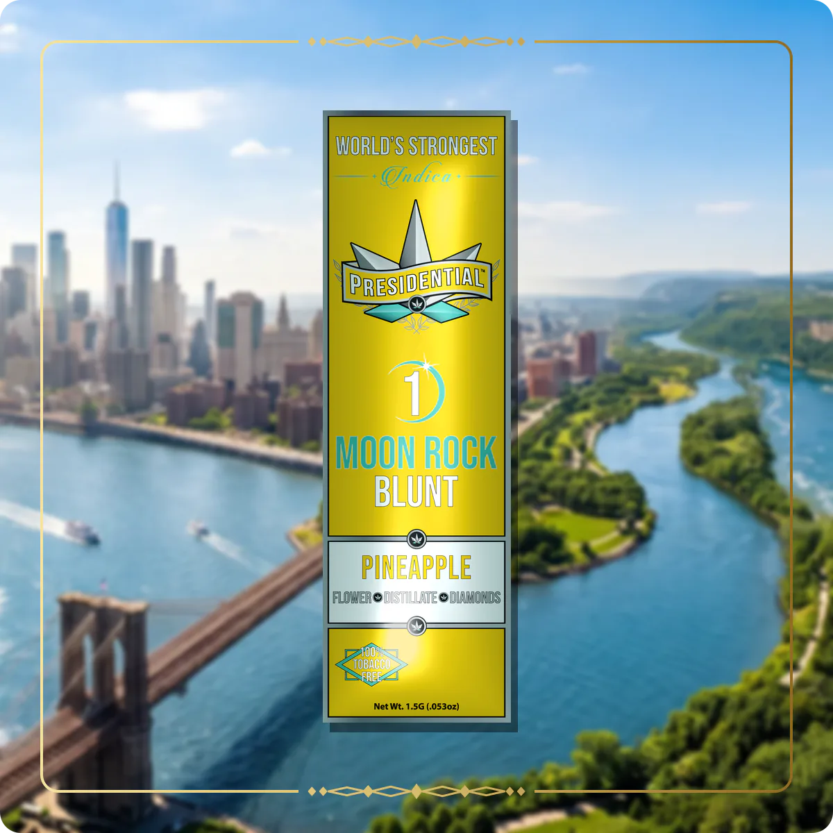 Pineapple Presidential blunt variant 2 for the New York Silver page