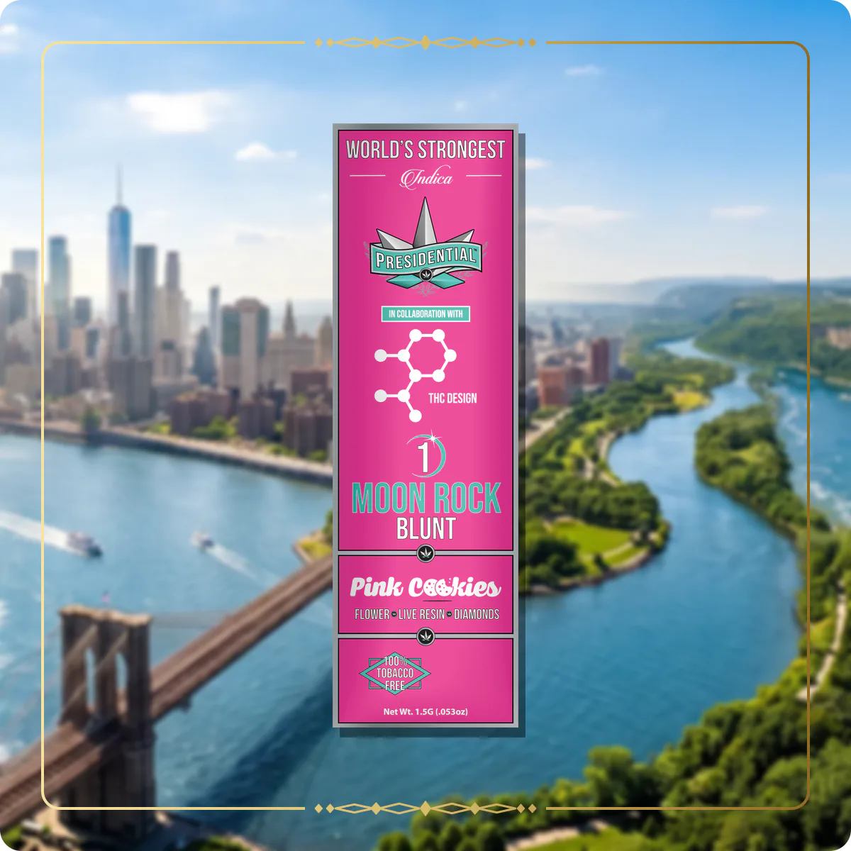 Pink Cookies Presidential blunt variant 2 for the New York blunts page