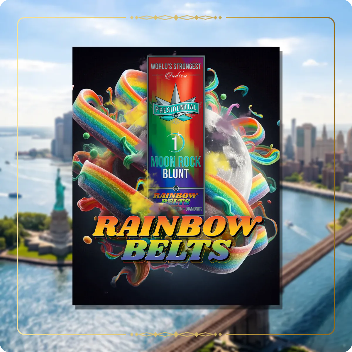 Rainbow Belts Presidential blunt for the New York blunts page