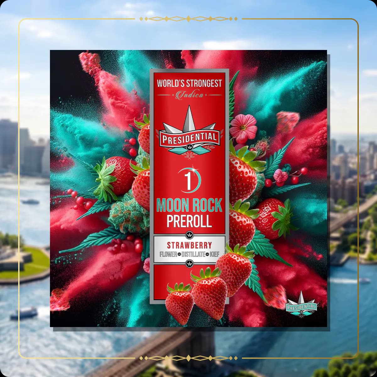 Strawberry Presidential pre-roll variant 2 for the New York Silver page