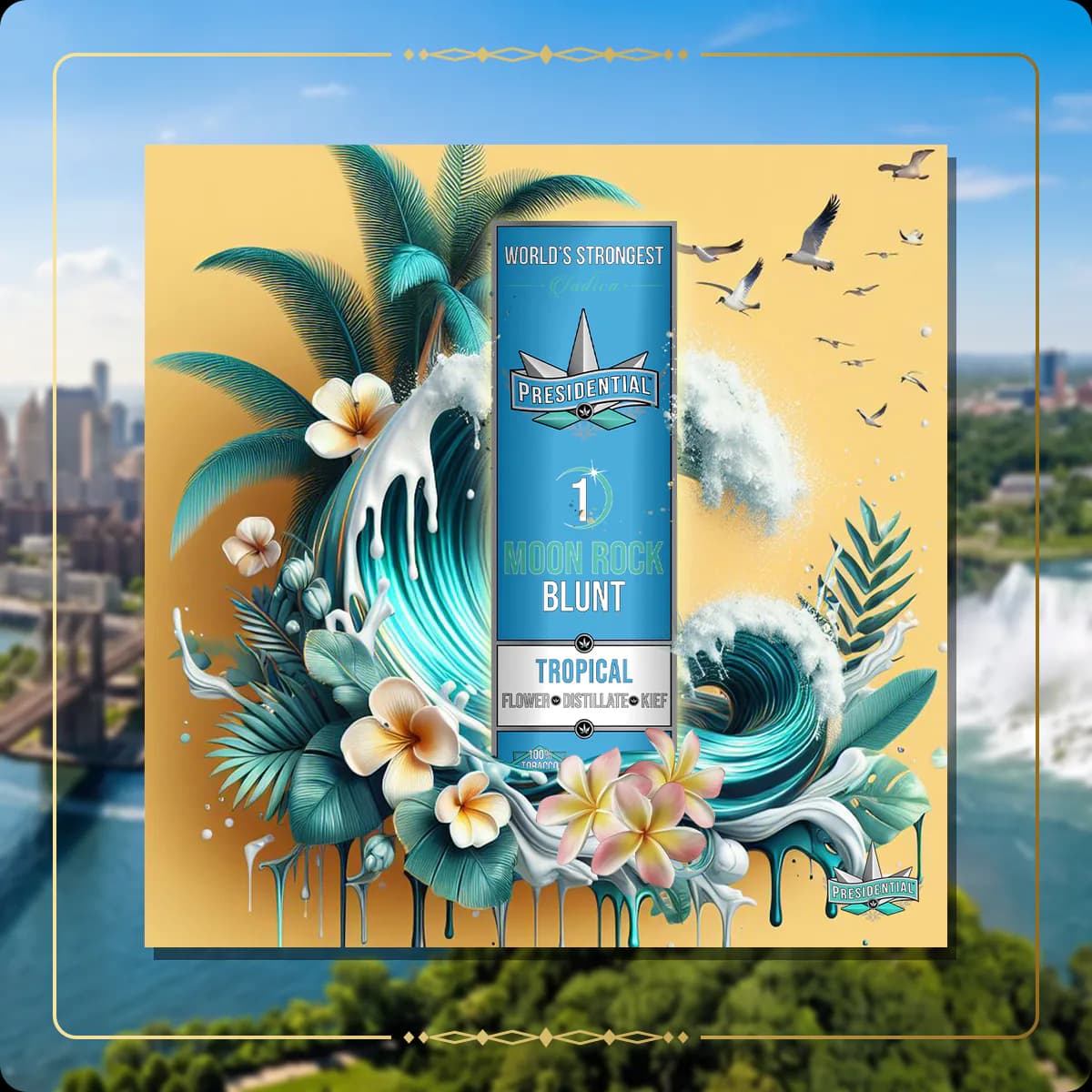 Tropical Presidential blunt for the New York Silver page