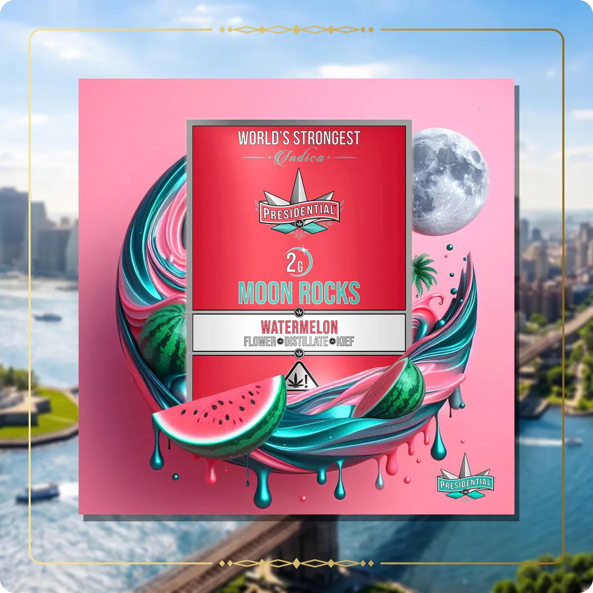 Watermelon Presidential Moon Rock variant 2 for the New York Silver page