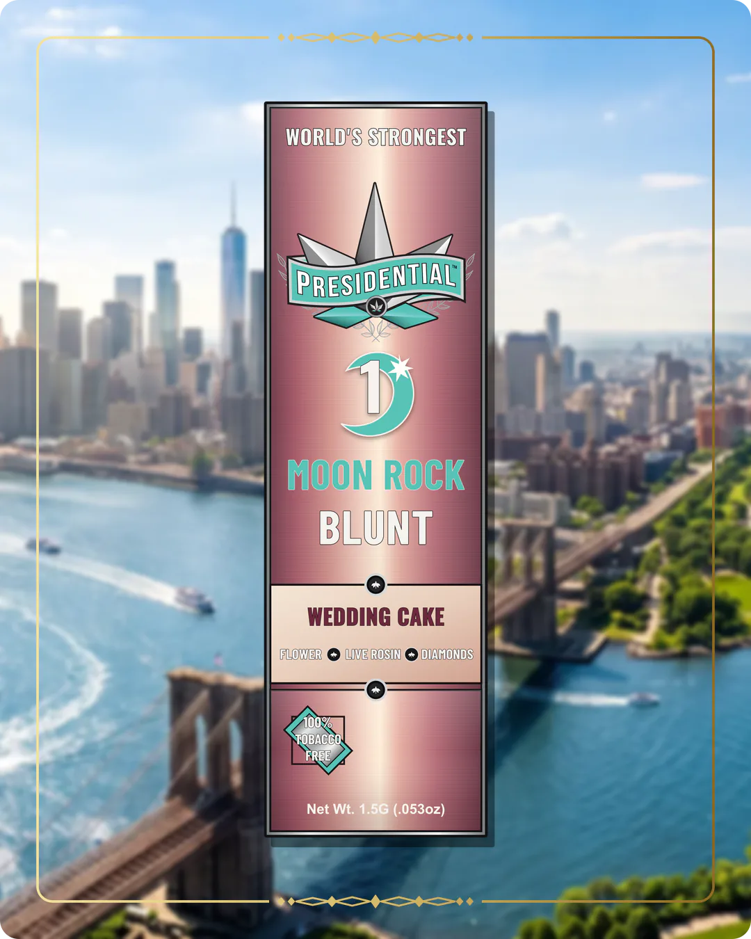 Wedding Cake Presidential Rose Gold Moon Rock Blunt for the New York Rose Gold page