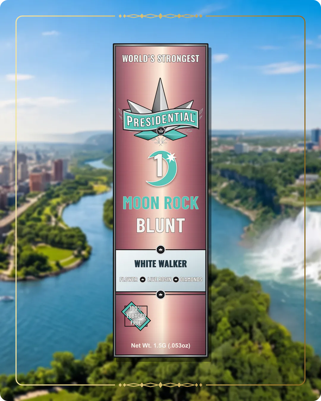White Walker Presidential Rose Gold Moon Rock Blunt for the New York Rose Gold page